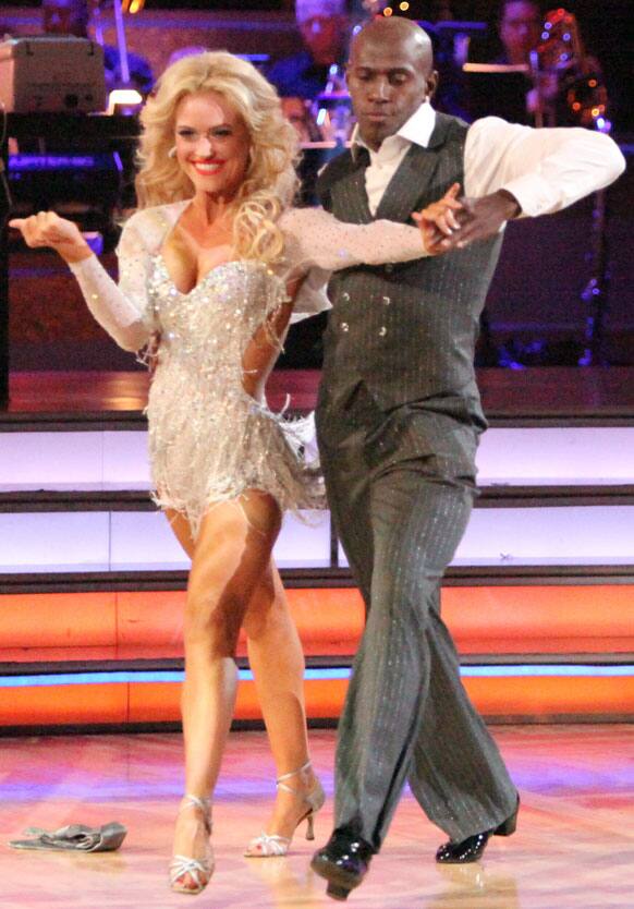 Donald DriveR, right, and his partner Peta Murgatroyd performing on the celebrity dance competition series 