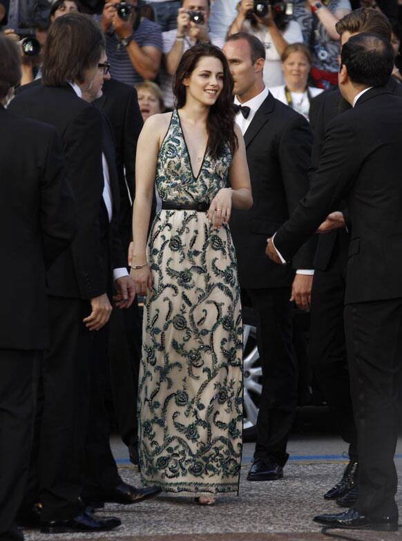 Actress Kristen Stewart arrives for the screening of On the Road at the 65th international film festival, in Cannes.