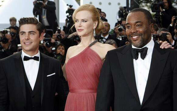 From left, actors Zac Efron, Nicole Kidman and director Lee Daniels arrive for the screening of The Paperboy at the 65th international film festival, in Cannes.