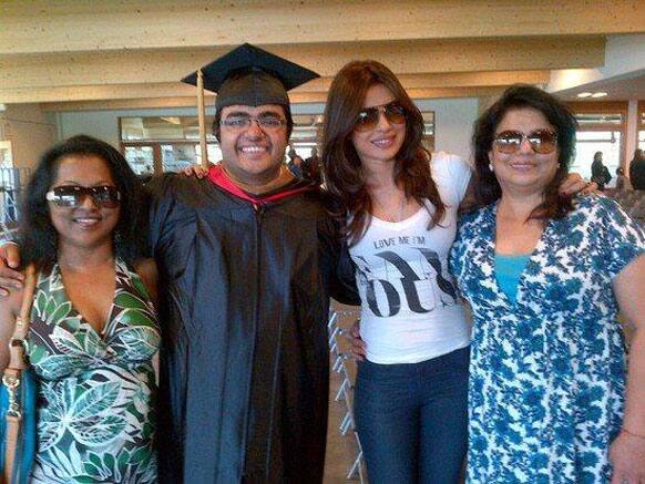 Priyanka Chopra at brother's graduation day in Switzerland.