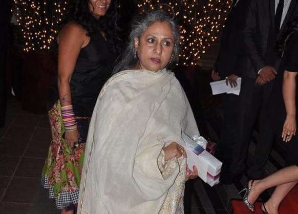 Jaya Bachchan lands at Karan's 40th B-day party.