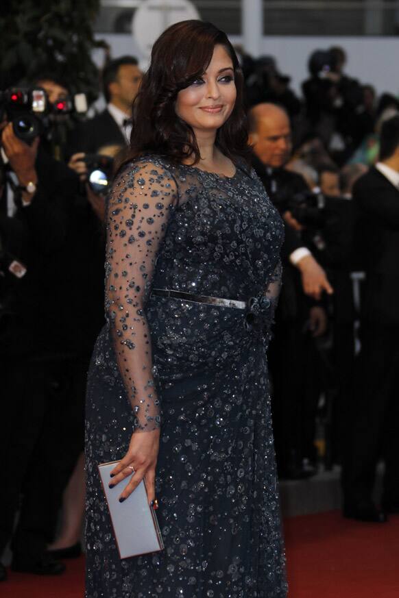 Aishwarya Rai arrives for the screening of Cosmopolis at the 65th international film festival, in Cannes. 