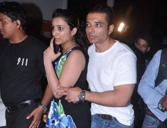 Actors Parineeti Chopra and Uday Chopra at the success bash of 'Ishaqzaade'.