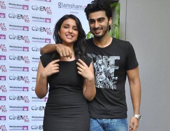 Arjun Kapoor and Parineeti Chopra look cute together at Whistling Woods Bollywood celebrations 