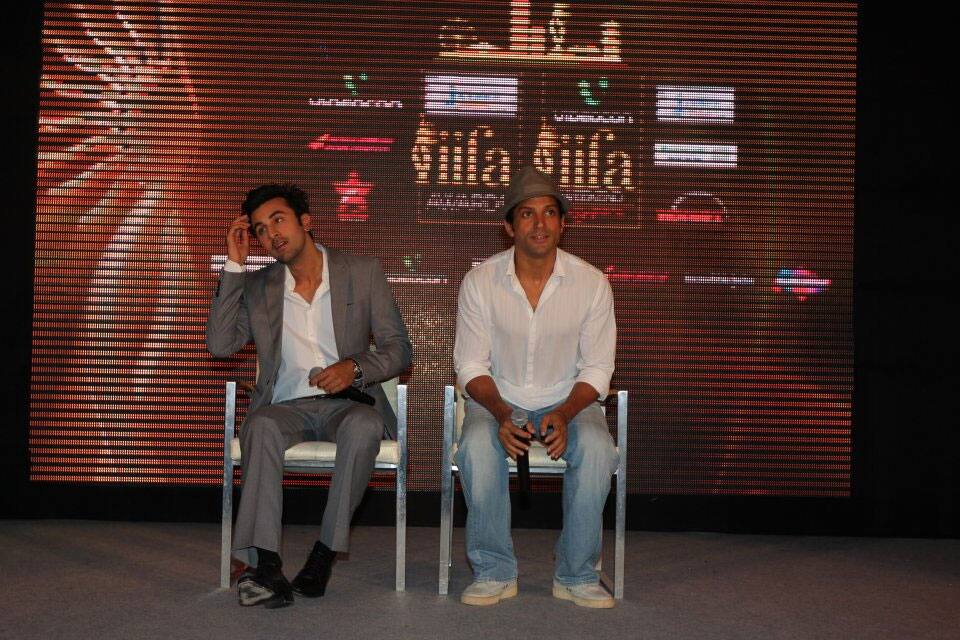 Ranbir Kapoor and Farhan Akhtar at IIFA 2012 press conference.