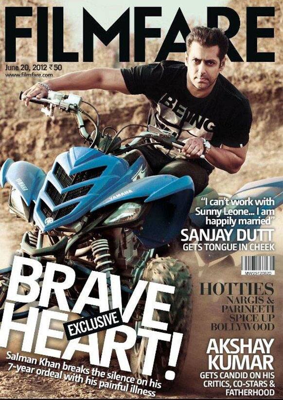 Salman Khan on the cover of the June issue of 'Filmfare'.