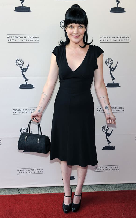 Actress Pauley Perrette poses before the Classic Television/Today's Stars: Live Stage Reading Of 