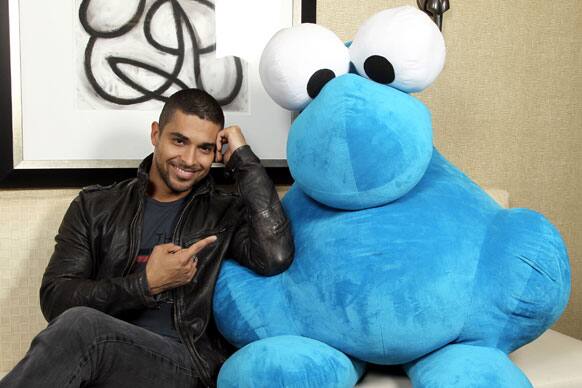 Wilmer Valderrama, spokesperson for the NERDS Unite! anti-bullying campaign, is seen backstage during an interview in Los Angeles.