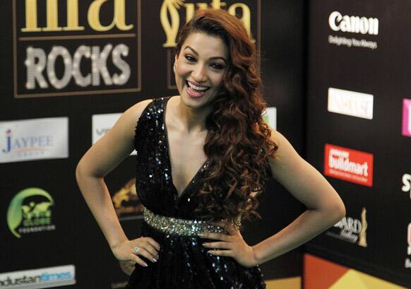 Gauhar Khan arrives on the 