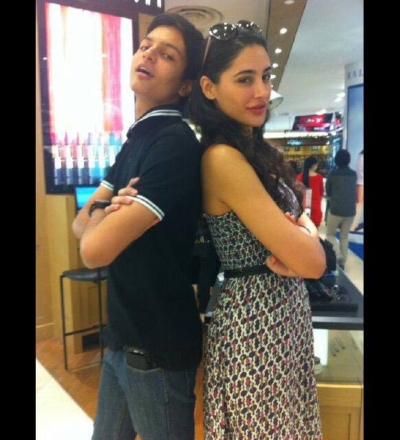 Nargis Fakhri poses for a photograph with a Singaporean fan.