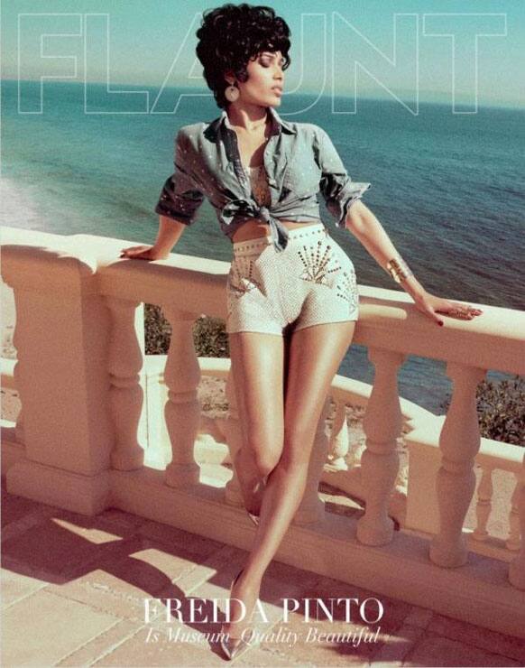 Freida Pinto Covers Flaunt Magazine US July 2012.