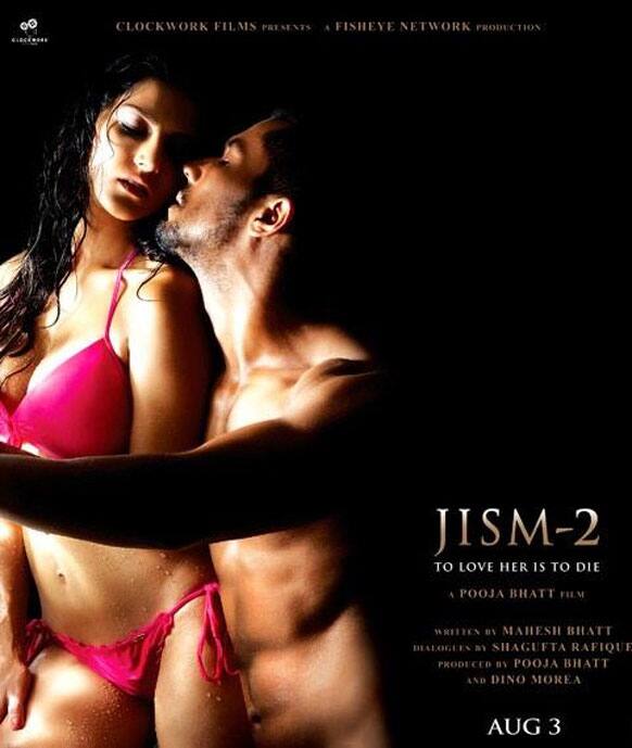 International porn star Sunny Leone seen with actor Randeep Hooda in a new poster of 'Jism 2'. 