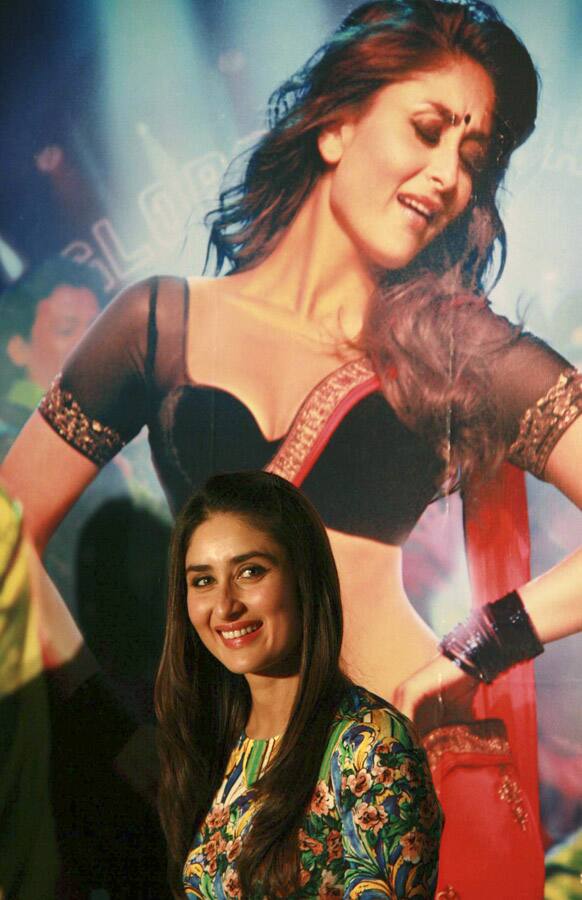 Kareena Kapoor attends an event to publicize her new film 'Heroine' in Gurgaon. The film about the life of a Bollywood actress is scheduled to be released on Sept. 21.