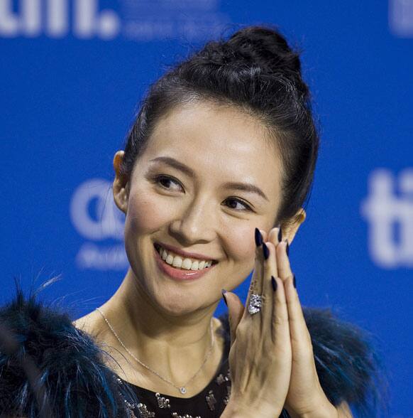 Chinese actress Zhang Ziyi smiles during the press conference for the film 