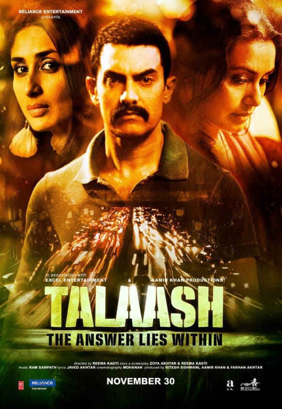 New poster of 'Talaash' starring Aamir Khan, Rani Mukerji and Kareena Kapoor was unveiled recently. The film is scheduled to release on 30 November.