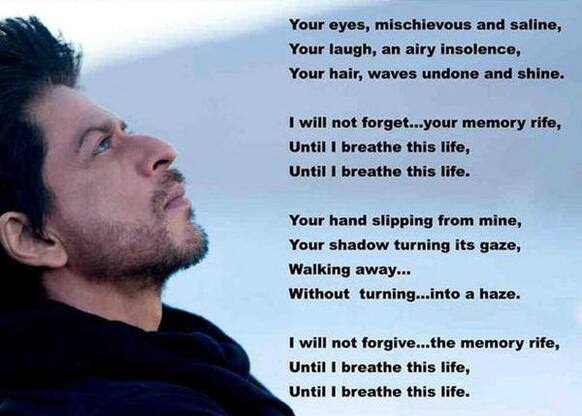 SRK starrer 'Jab Tak Hai Jaan' poem translated into English.