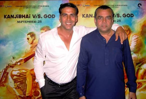 Akshay Kumar & Paresh Rawal for the press interviews of their upcoming 'Oh My God'.