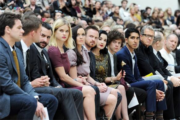 Saif Ali Khan at the Burberry Prorsum Womenswer Spring-Summer 2013 Show. Also seen in the pic is actor Dev Patel.