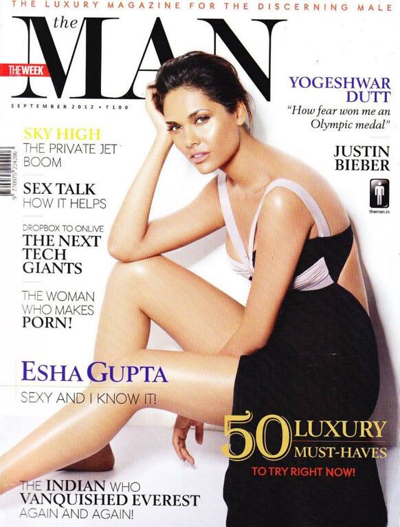 Esha Gupta sizzles on the cover of The Man this month.