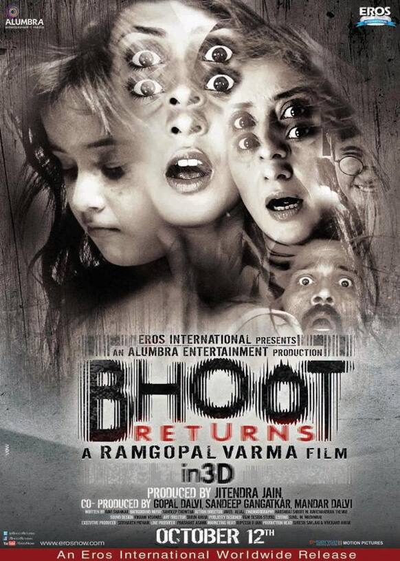 A new poster of Ram Gopal Varma's 'Bhoot Returns' was unveiled recently. The film releases October 12.