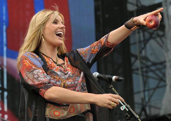 Grace Potter of Grace Potter and the Nocturnals performs on stage during the Farm Aid 2012 concert at Hersheypark Stadium in Hershey, Pa.