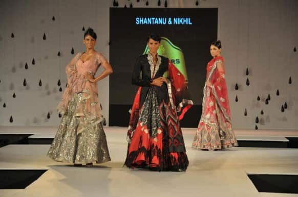 Shantanu & Nikhil's creations make the models glow on the ramp.