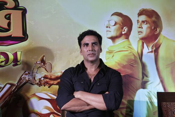 Bollywood actor Akshay Kumar attends a press conference to promote his upcoming movie 