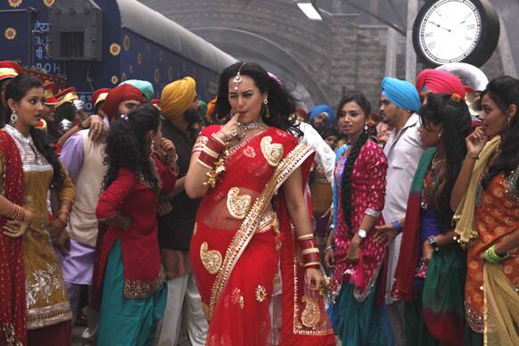 Sonakshi Sinha in a still from her upcoming film 'Son Of Sardar'. The film is set to release on Diwali.