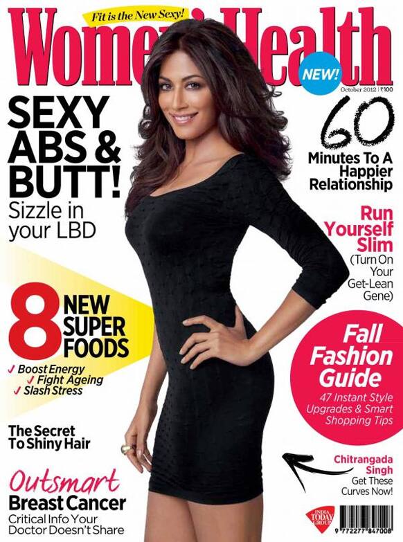 Strikingly beautiful Chitrangada Singh on the cover of Women's Health India.