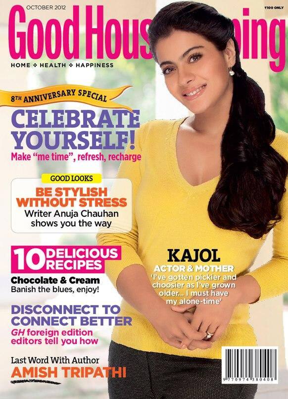 Kajol on the cover of Good Housekeeping magazine's October 2012 issue.