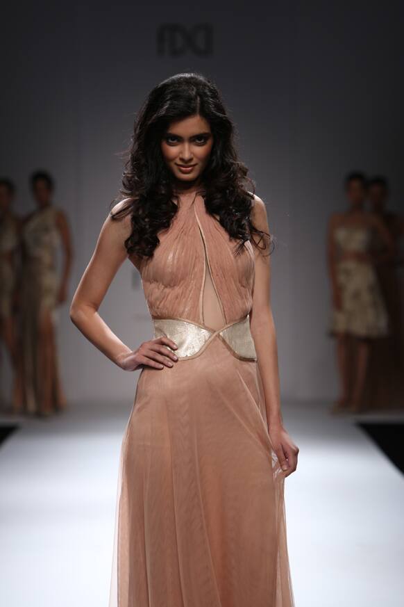 Diana Penty walks the ramp for Sakshee Pradhan.