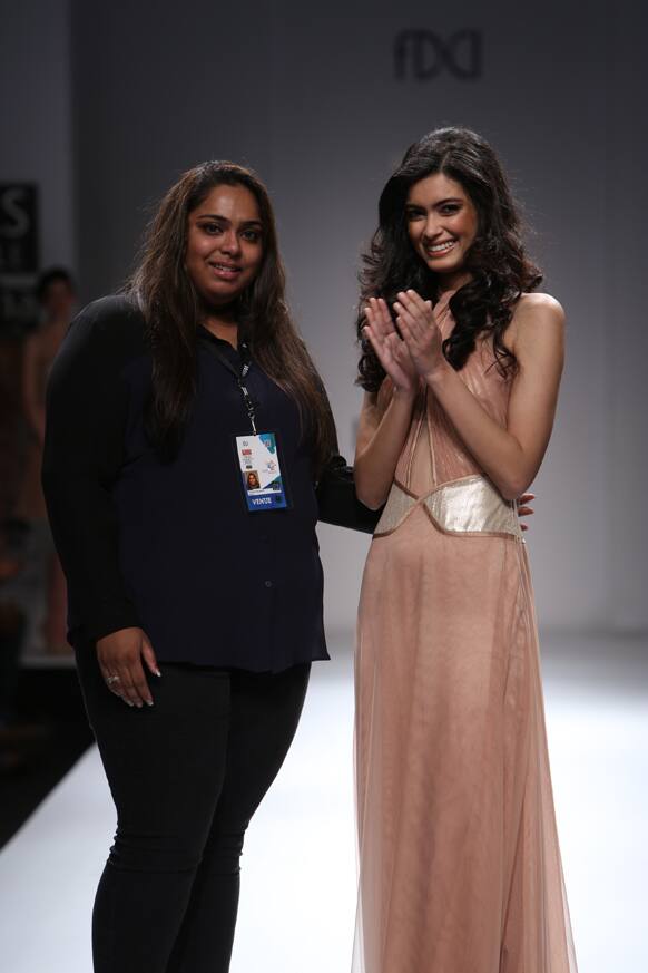 Diana Penty with designer Sakshee Pradhan. 