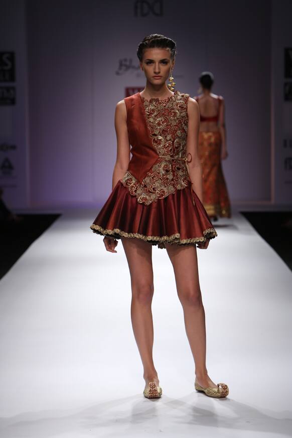 A model displays a Jyoti Sharma creation.