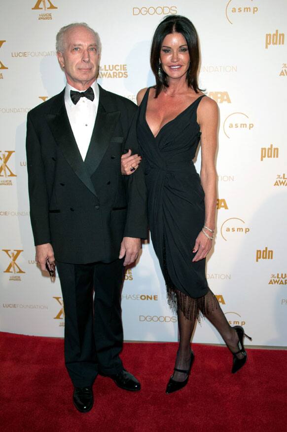 Janice Dickinson arrives at the Lucie Awards in Beverly Hills, Calif.