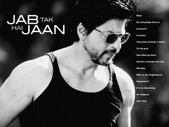 Shah Rukh Khan in a promotional still from his upcoming 'Jab Tak Hai Jaan'.