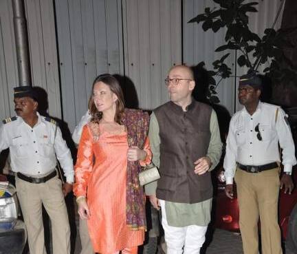 Guests at Saif and Kareena's sangeet ceremony. The couple will tie the knot on 16 October.