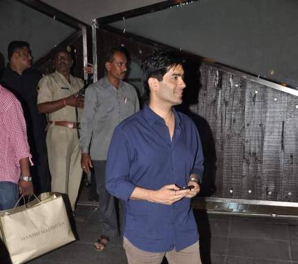 Kareena's close friend, designer Manish Malhotra at Saif and Kareena's sangeet ceremony.