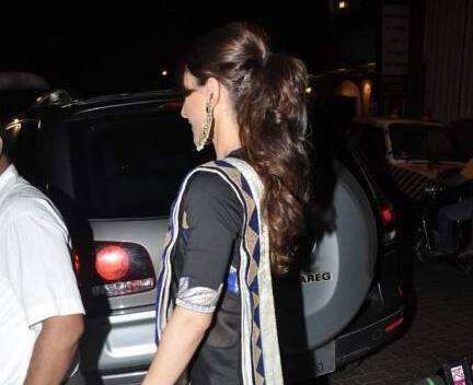 The groom's sister, actress Soha Ali Khan at the Sangeet Ceremony.