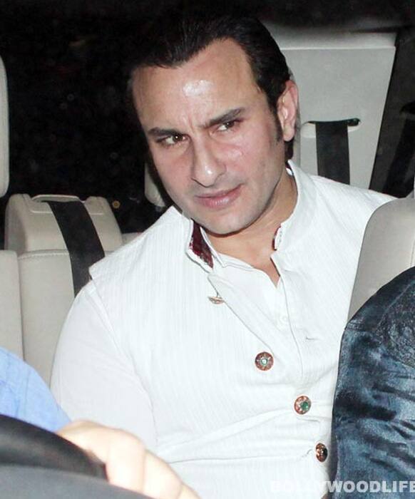 The groom Saif arrived in his car looking young and dapper in like never before.