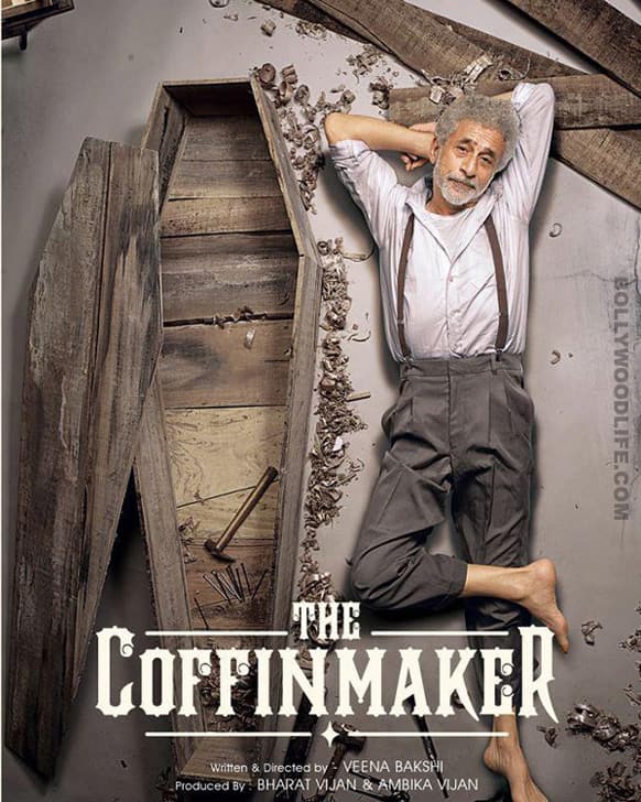 A first look poster of 'The Coffin Maker' starring real life couple Naseeruddin Shah and Ratna Pathak Shah. Needless to say, the poster looks offbeat and unique.