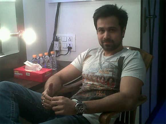 Emraan Hashmi in an exclusive still from inside the 'Bigg Boss' house. The actor was there to promote his upcoming film 'Ek Thi Daayan'.