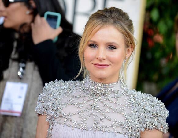 Actress Kristen Bell arrives at the 70th Annual Golden Globe Awards at the Beverly Hilton Hotel, in Beverly Hills, Calif.