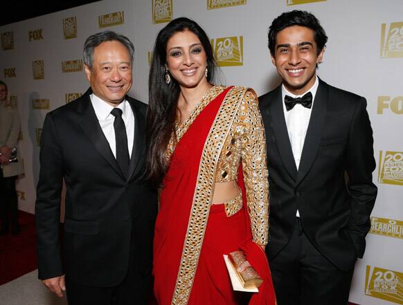 Director Ang Lee, actors Tabu and Suraj Sharma attend the Fox Golden Globes Party in Beverly Hills, Calif.