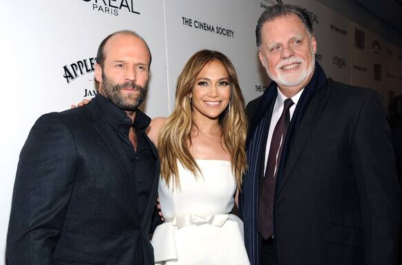 From left, actor Jason Statham, actress Jennifer Lopez and director Taylor Hackford attend special screening of