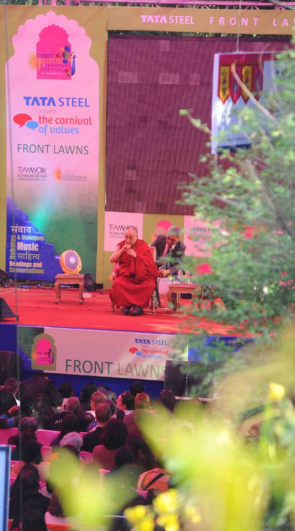 The Nobel peace prize laureate spoke on the need to follow the path of non-materialistic living and promoting world peace.