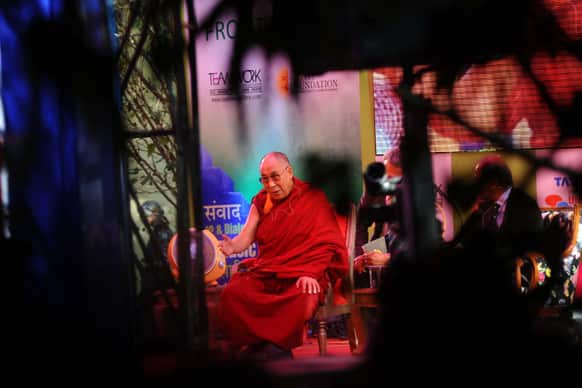 His Holiness the Dalai Lama came down to the capital city of the Land of the Maharajas to address an enormous gathering of his avid followers, literature connoisseurs on the first day of the 6th DSC Jaipur Literature Festival on Thursday.