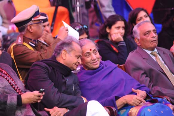 Present on the occasion was Ashok Gehlot - CM Rajasthan and Margaret Alva - Governor of Rajasthan who seemed in a jovial mood thanks to the lively Buddhist chants and the wonderful Rajasthani folk drum beats for triggering that endorphin flow in the brain.
