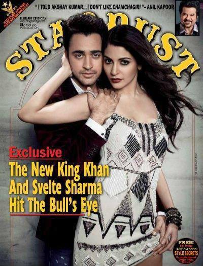 Imran Khan and Anushka Sharma on the cover of Stardust magazine, February 2013 issue.