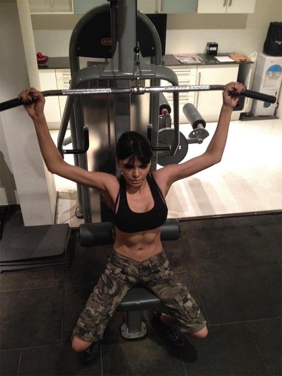 Sherlyn Chopra is making sure that her body looks well toned in her film 'Kamasutra 3D'.