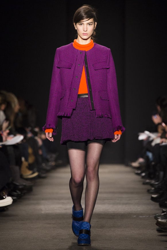 A model walks the runway at the presentation of the Rag & Bone Fall 2013 fashion collection during Fashion Week.